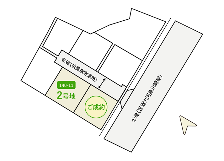 大河原町大谷字西原前:区画図
